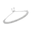 10K Yellow Gold over .925 Sterling Silver 1/4 Cttw Miracle-Set Diamond 4â€-10â€ Adjustable Bolo Tennis Bracelet (I-J Color, I3 Clarity)