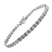 0.27 Carat Genuine White Diamond .925 Sterling Silver Bracelet
