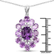 7.24 Carat Genuine Amethyst .925 Sterling Silver Pendant