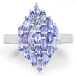 1.84 Carat Genuine Tanzanite .925 Sterling Silver Ring