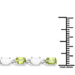 7.92 Carat Genuine Peridot and Opal .925 Sterling Silver Bracelet