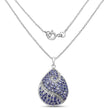 4.72 Carat Genuine Tanzanite .925 Sterling Silver Pendant