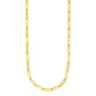 14k Yellow Gold Textured Paperclip Chain (3.5mm)