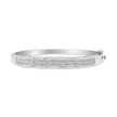 14K White Gold 3 1/3 Cttw Invisible Set Princess-Cut Diamond Wave Bangle Bracelet (H-I Color, SI1-SI2 Clarity) - Size 7