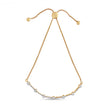 14K Gold Plated Sterling Silver 1/3 Cttw Diamond Slider Link Bolo Bracelet