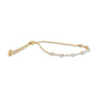 14K Gold Plated Sterling Silver 1/3 Cttw Diamond Slider Link Bolo Bracelet