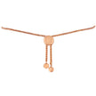 10K Rose Gold over .925 Sterling Silver 1/10 Cttw Round-Cut Diamond Heart Link Adjustable Bolo Bracelet (H-I Color, I2-I3 Clarity) - 6
