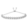 .925 Sterling Silver 1/4 cttw Round-cut Diamond Bolo Bracelet (I-J Color, I3 Clarity)