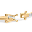 10K Yellow Gold Plated .925 Sterling Silver 2.0 Cttw Lab Grown Diamond Bezel Set Bangle Bracelet