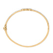 10K Yellow Gold Plated .925 Sterling Silver 2.0 Cttw Lab Grown Diamond Bezel Set Bangle Bracelet
