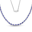10.00 Carat Genuine Tanzanite .925 Sterling Silver Necklace
