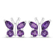 1.00 Carat Genuine Amethyst .925 Sterling Silver Earrings