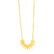 14k Yellow Gold Polished Sunburst Necklace