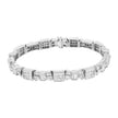 14K Yellow Gold 9.0 Cttw Diamond Alternating Bow and Box Link Bracelet (G-H Color, VS1-VS2 Clarity)- 7