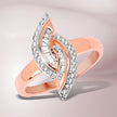0.29 Carat Genuine White Diamond 14K Rose Gold Ring (E-F Color, SI1-SI2 Clarity)