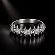 925 Sterling Silver 0.24cm White Gold Plated Ring with CZ for Women Size 6