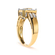 10K Yellow Gold 1/2 Cttw Diamond Composite and Halo Ring (H-I Color, SI1-SI2 Clarity) - Ring Size 7
