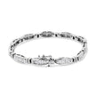 14K White Gold 2.0 Cttw Princess and Round Diamond Bar and Link Bracelet (I-J Color, I1-I2 Clarity) - 7.25
