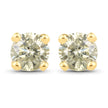 0.92 Carat Genuine LB Diamond 14K Yellow Gold Earrings