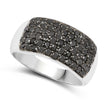 1.21 Carat Genuine Black Diamond .925 Sterling Silver Ring
