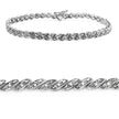 0.27 Carat Genuine White Diamond .925 Sterling Silver Bracelet