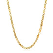 3.4mm 14k Yellow Gold Round Box Chain