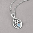 0.13 Carat Genuine Swiss Blue Topaz .925 Sterling Silver Pendant