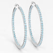 3.60 Carat Genuine Swiss Blue Topaz .925 Sterling Silver Earrings