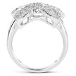 0.58 Carat Genuine White Diamond .925 Sterling Silver Ring