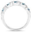 0.74 Carat Genuine London Blue Topaz and White Topaz .925 Sterling Silver Ring