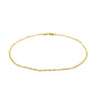 14k Yellow Gold Singapore Bracelet 1.0mm