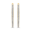 10k Yellow Gold Round Cut Diamond Earrings (1 cttw, I-J Color, I2-I3 Clarity)