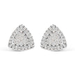 14K White Gold 1/2 cttw Trillion Shaped Diamond Stud Earrings (H-I Clarity, SI2-I1 Color)