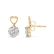 14K Yellow Gold 1ct. TDW Round-cut Diamond Earrings (I-J,SI2-I1)
