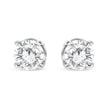 14K White Gold 3/4 Cttw Lab Grown Diamond 4-Prong Classic Stud Earrings (F-G Color, VS2-SI1 Clarity)