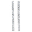 14K White Gold 2.0 Cttw Round Brilliant Cut Diamond Oblong Hinged Leverback Hoop Earrings (I-J Color, I1-I2 Clarity)
