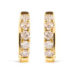 10K Yellow Gold 1/2 Cttw Round-Cut Diamond Hoop Earrings