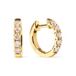 10K Yellow Gold 1/2 Cttw Round-Cut Diamond Hoop Earrings