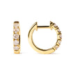 10K Yellow Gold 1/2 Cttw Round-Cut Diamond Hoop Earrings