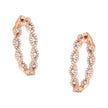 10K Rose Gold Diamond Hoop Earring (1 cttw, H-I Color, I1-I2 Clarity)
