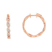 10K Rose Gold Diamond Hoop Earring (1 cttw, H-I Color, I1-I2 Clarity)