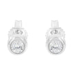 10K White Gold 1/5 Cttw Round Brilliant-Cut Near Colorless Diamond Bezel-Set Stud Earrings (H-I Color, I1-I2 Clarity)