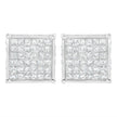 10K White Gold 2ct TDW Princess-Cut Composite Diamond Stud Earring (I-J ,I2-I3)