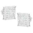 10K White Gold 2ct TDW Princess-Cut Composite Diamond Stud Earring (I-J ,I2-I3)