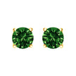 14K White Gold 1/2 Cttw Lab Grown Green Diamond Classic Solitaire Stud Earrings with Pushback