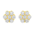 14K Yellow Gold 1.0 Cttw Diamond Flower Earring (J-K Color, I1-I2 Clarity)