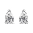 14K White Gold 1/2 Cttw Pear Shape Solitaire Lab Grown Diamond Stud Earrings (F-G Color, VS2-SI1 Clarity)