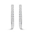 14K White Gold 5.00 Cttw Lab Grown Diamond Inside Out Hoop Earrings (F-G Color, VS1-VS2 Clarity)