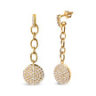 14K Yellow Gold 1.0 Cttw Diamond Chain Cluster Dangle Chain Earrings (I-J Color, I1-I2 Clarity)