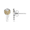 925 Sterling Silver 1/6ct TDW  Yellow Treated  Diamond Charm Earrings